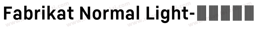 Fabrikat Normal Light字体转换